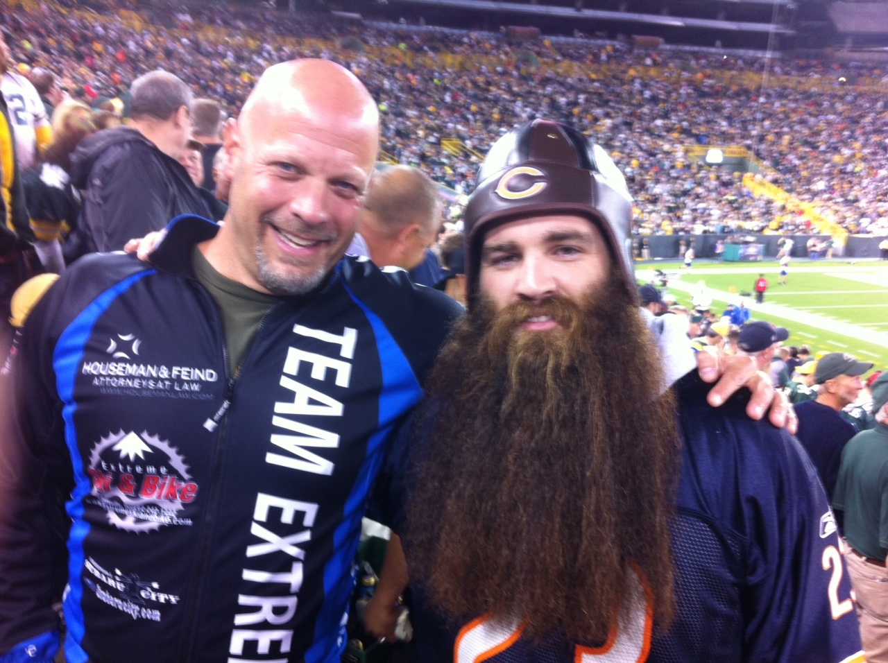 A Packer backer with a very dedicated Bears fan