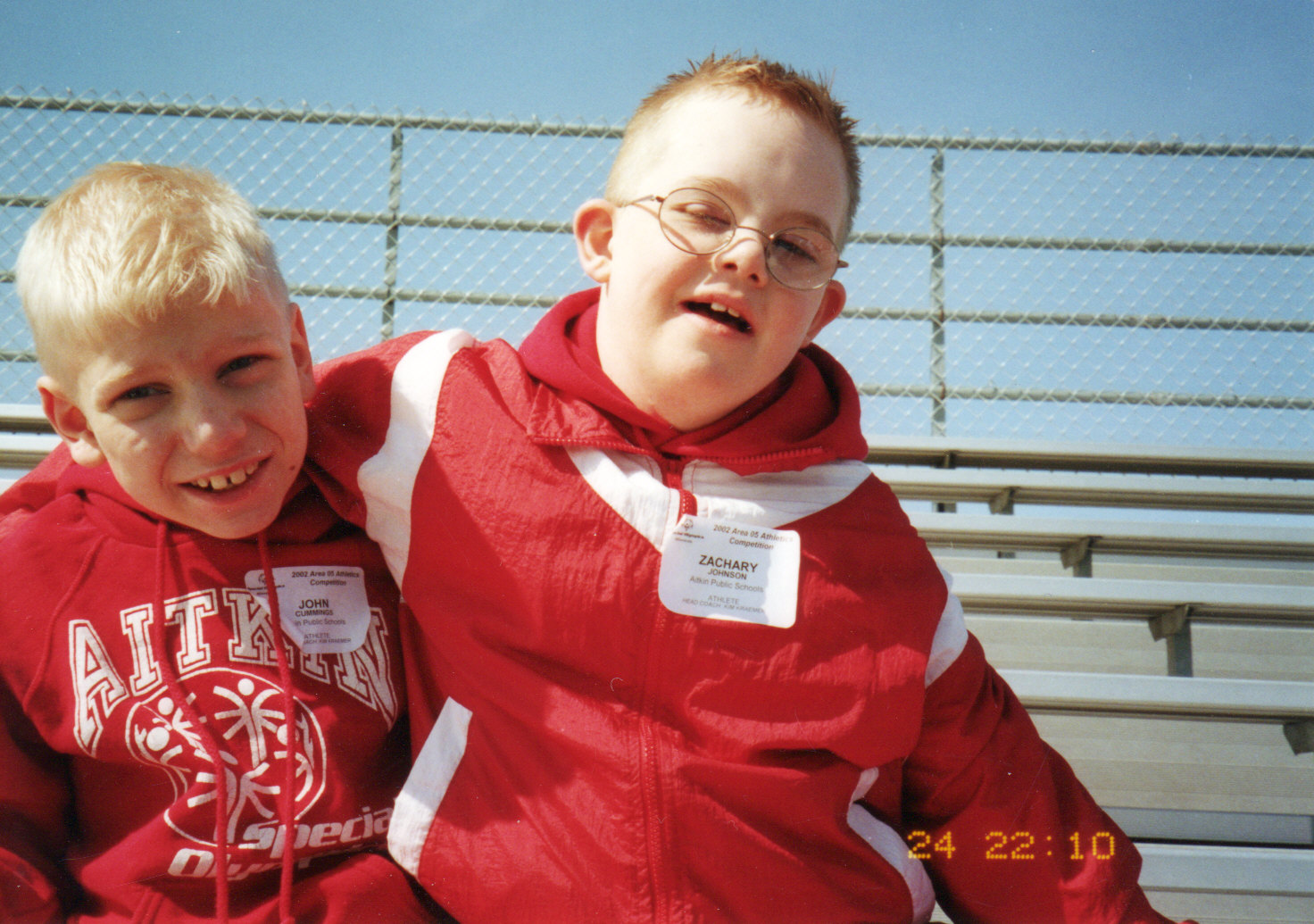 Johnny and Zach participating in Special Olympics