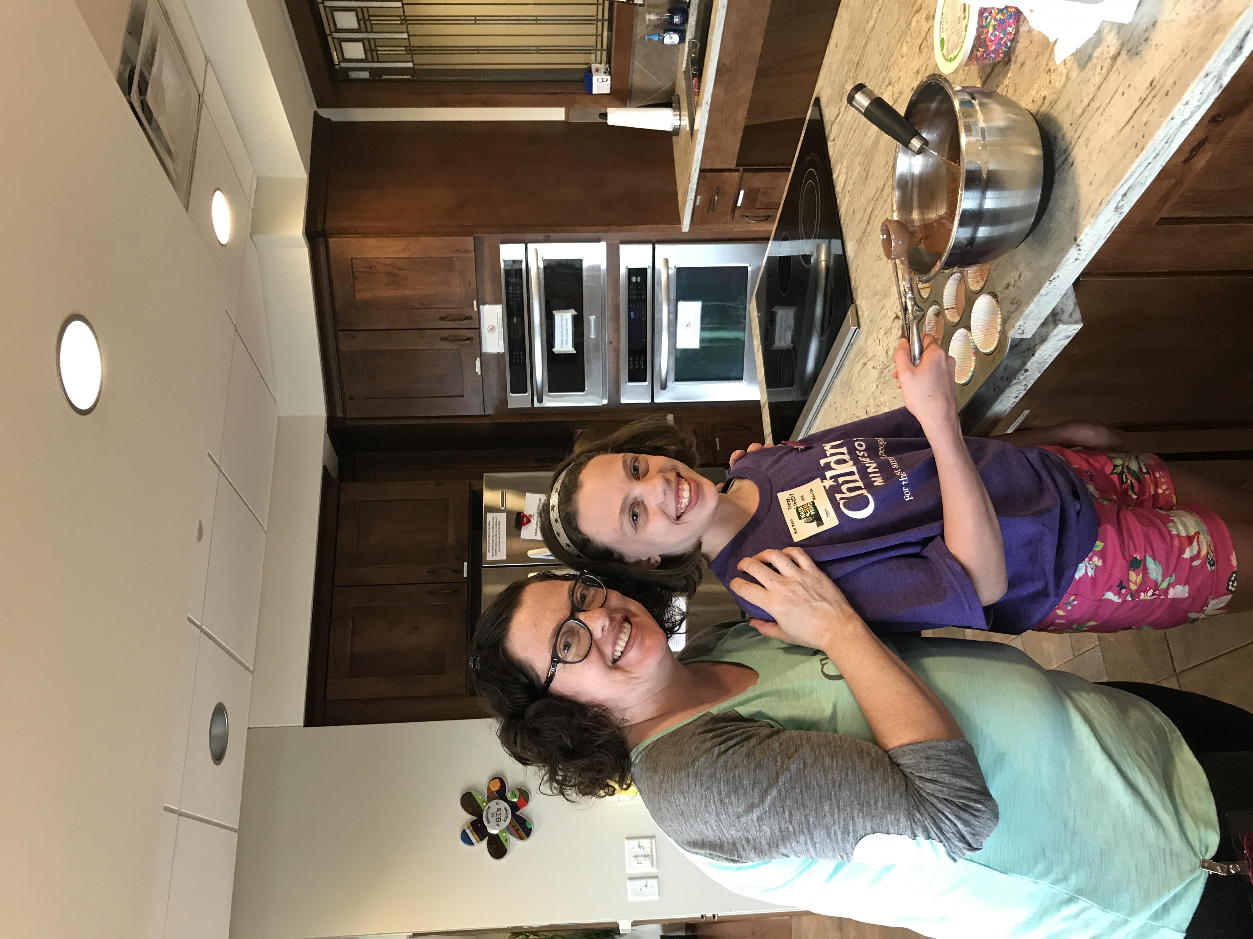 Making cupcakes at the Ronald McDonald House