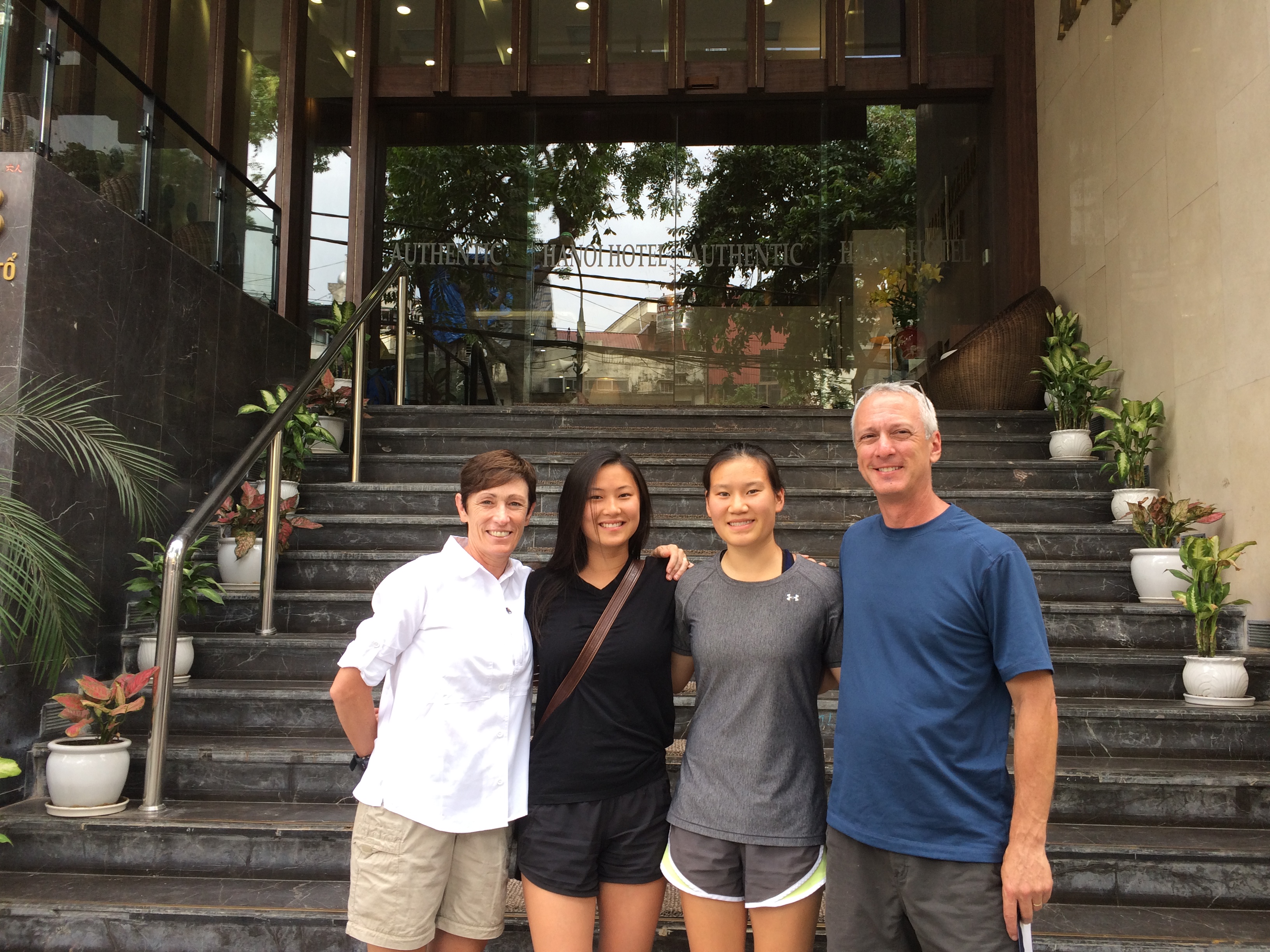 Craig and I with our (thankfully) healthy daughters