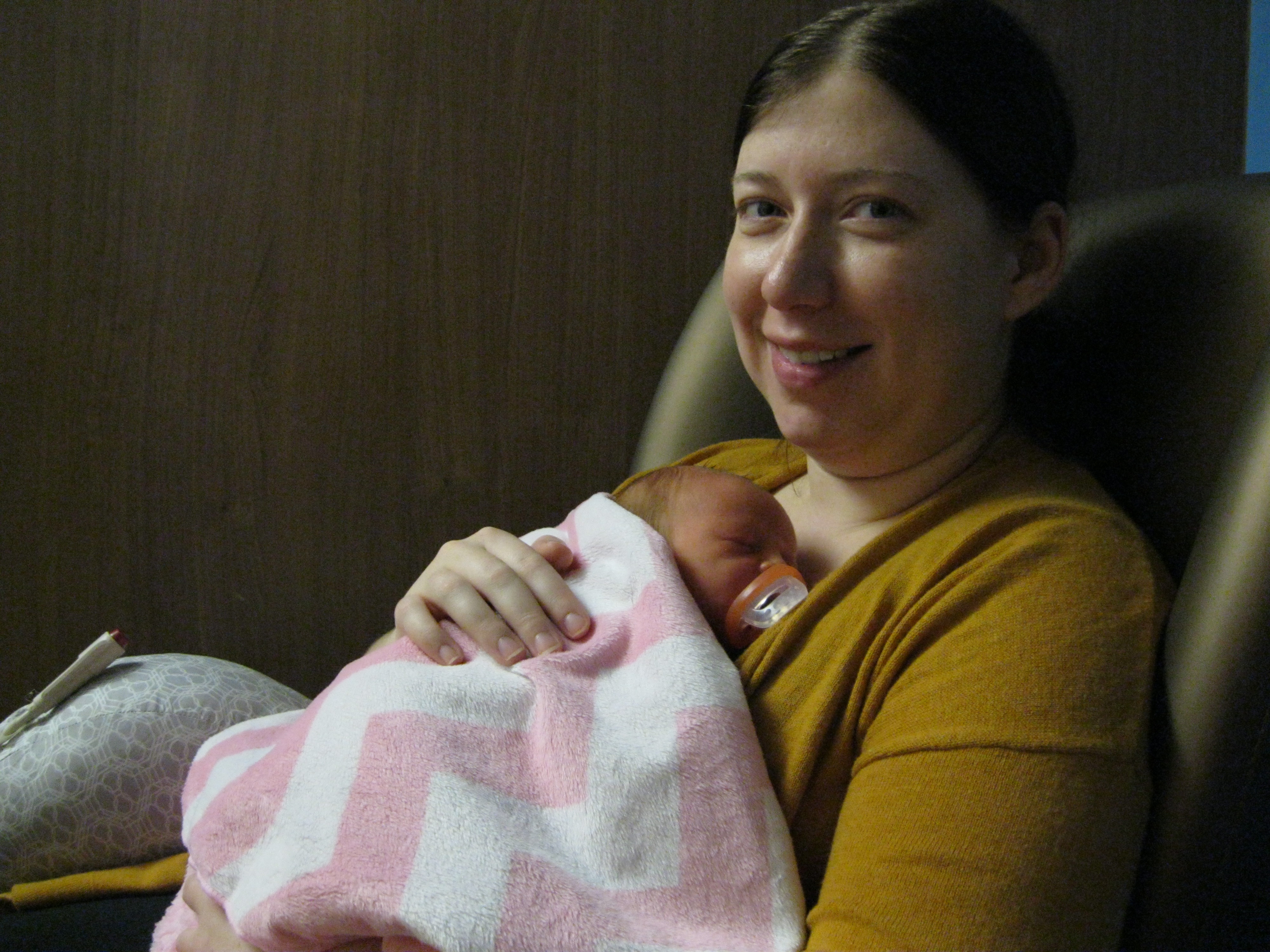 snuggles with mom
