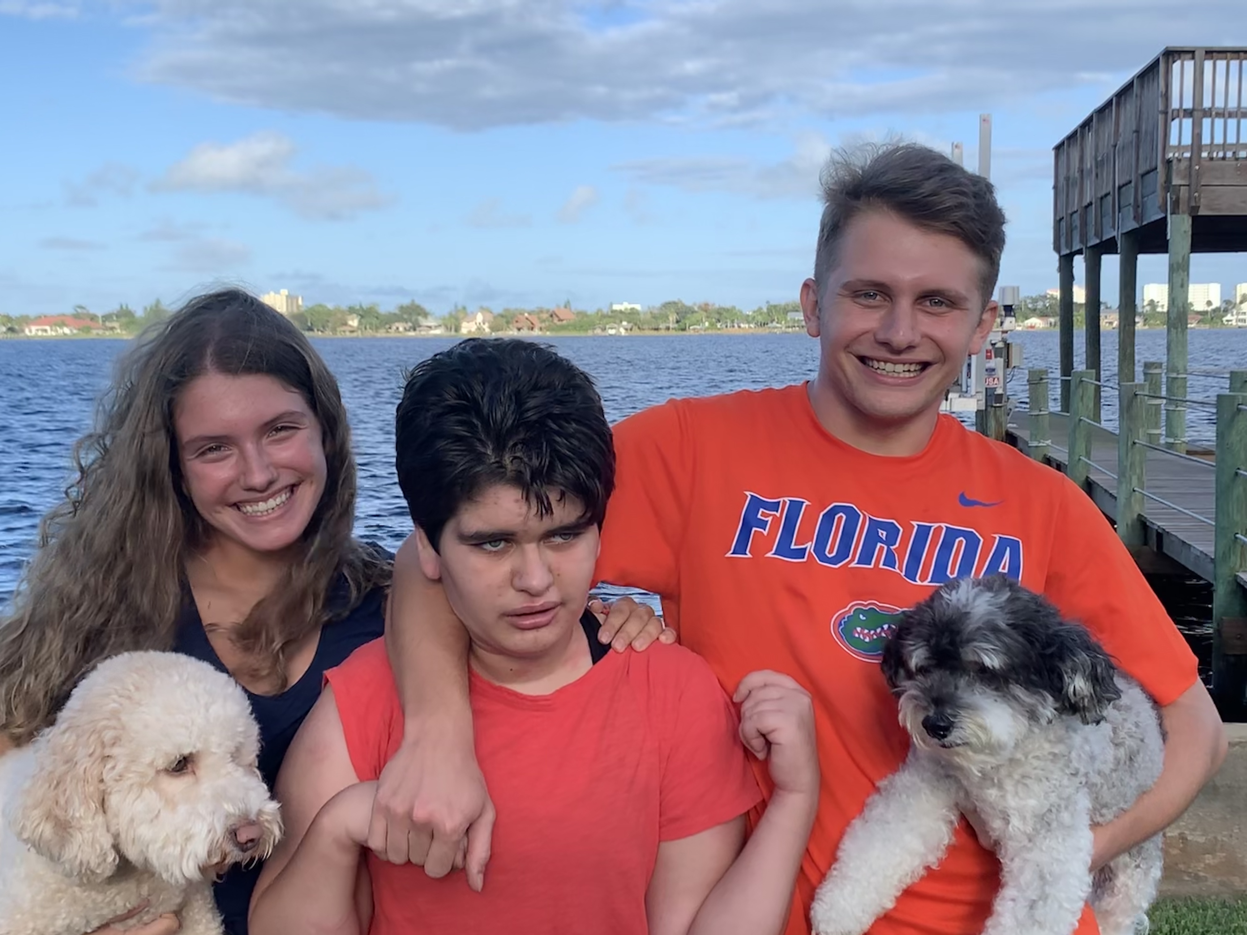 Kate, Elizabeth and Drew with Ralph and Oreo