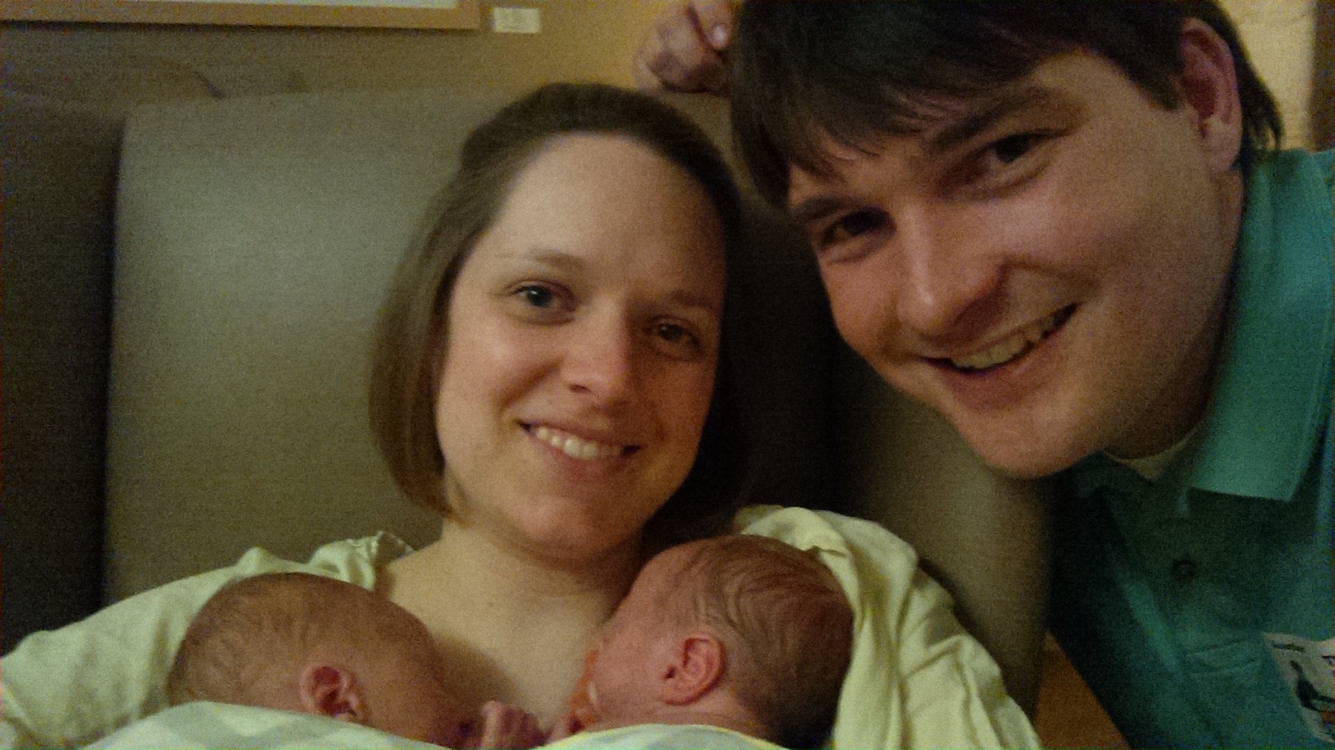 Family photo in the NICU