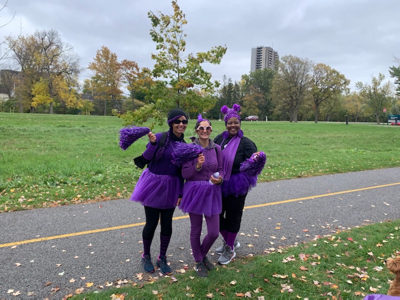 #IDressPurpleBecause