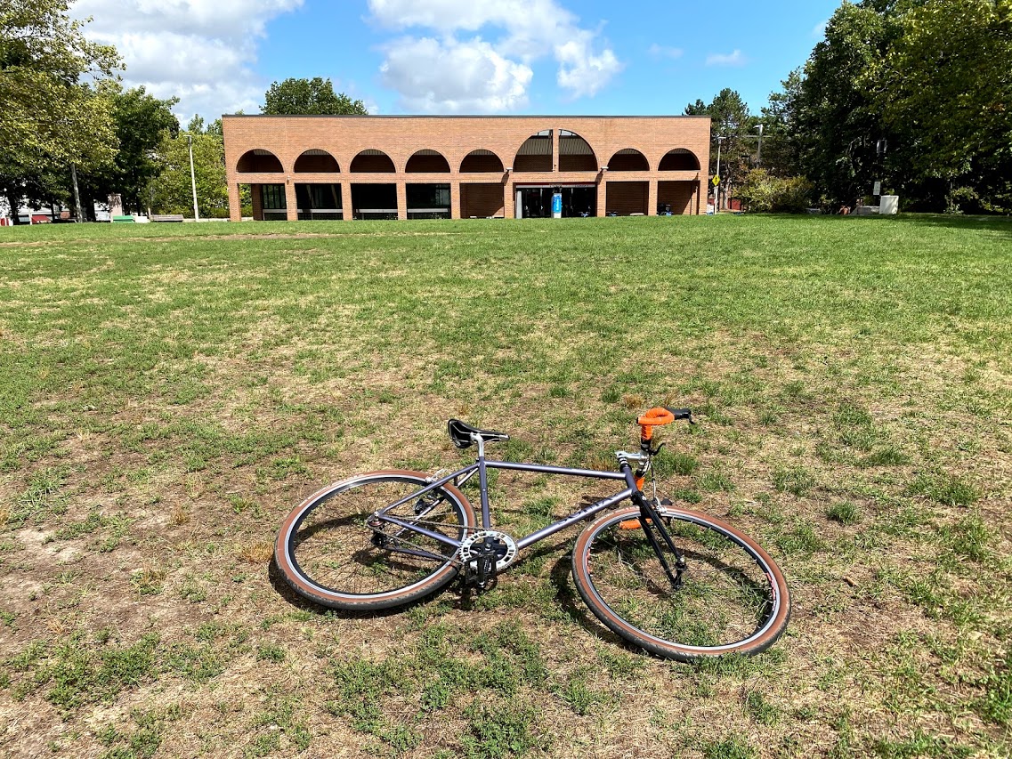 Just my bike at the usual Bike-a-thon start on 9/13/2020