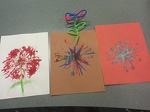 Pipecleaner Art and "Fireworks" Painting