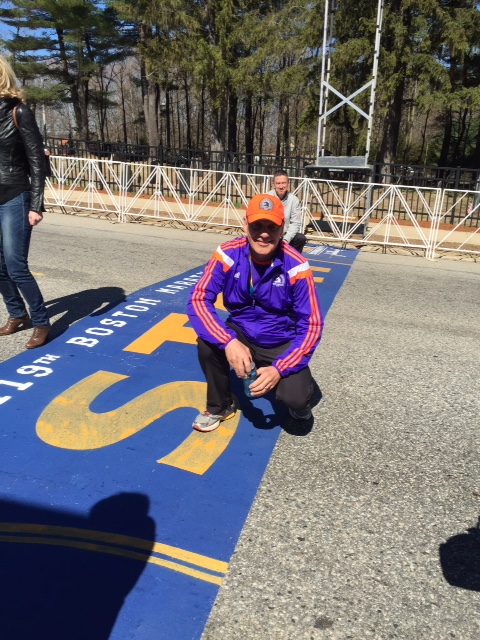 Boston Marathon START line in Hopkinton