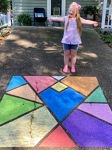 Mosaic Sidewalk Chalk Drawing