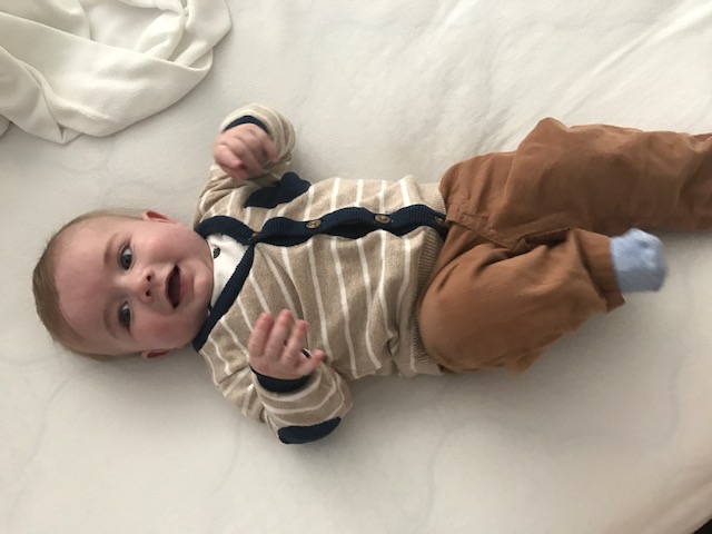 At home after second surgery - 7 months old