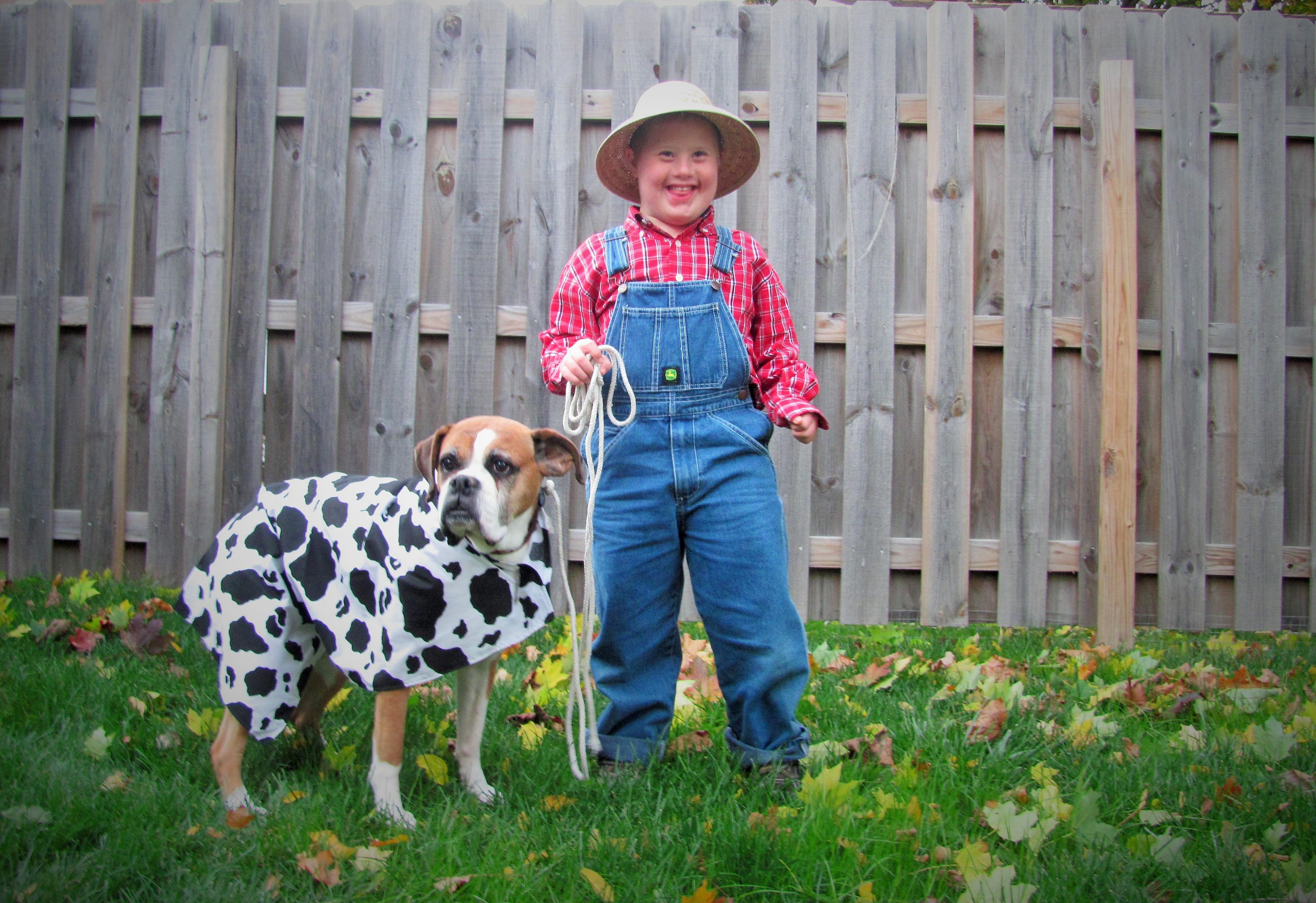 Farmer Nathan and his "cow"