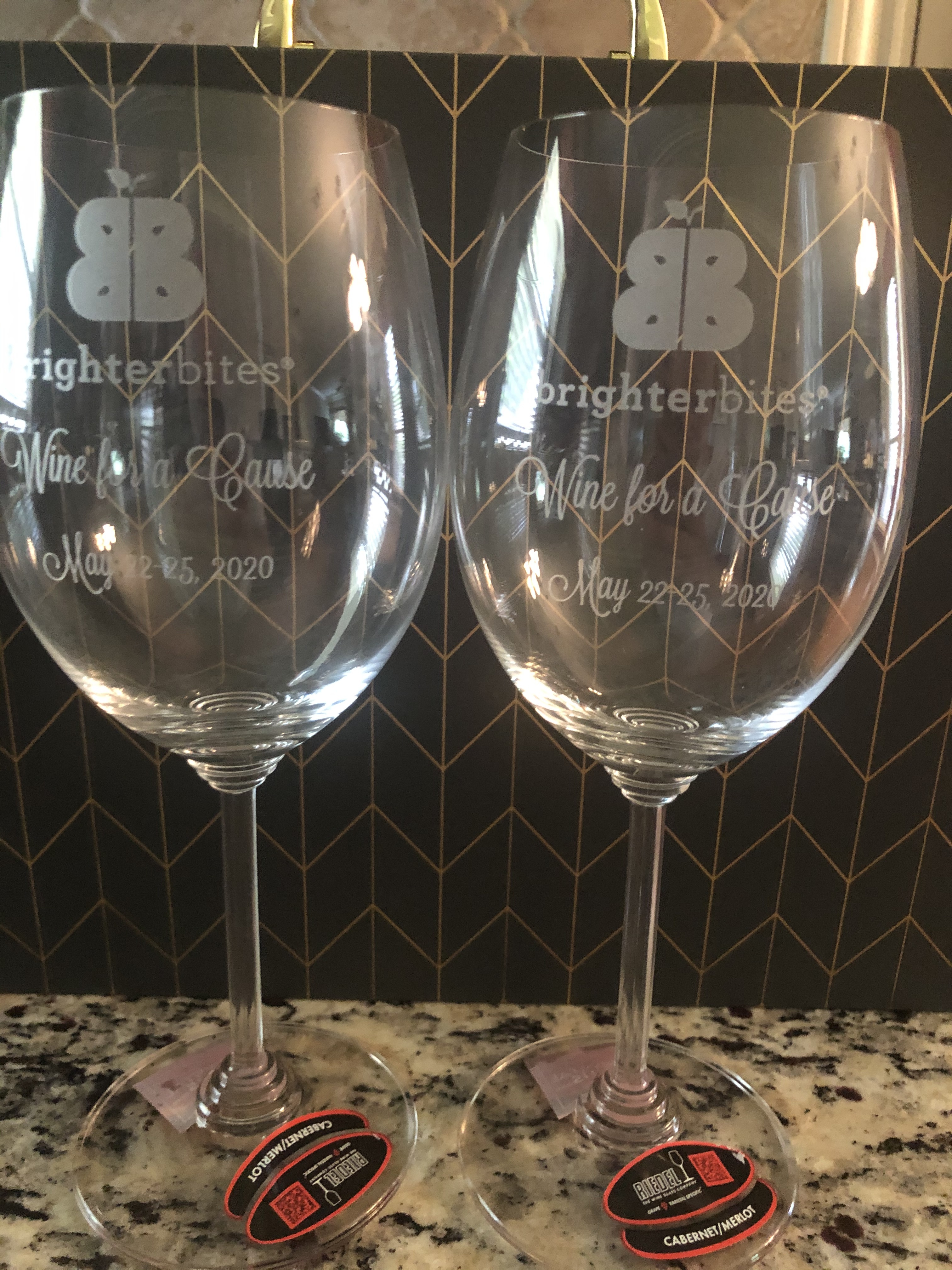 Wine for a Cause Riedel Crystal Wine Glasses