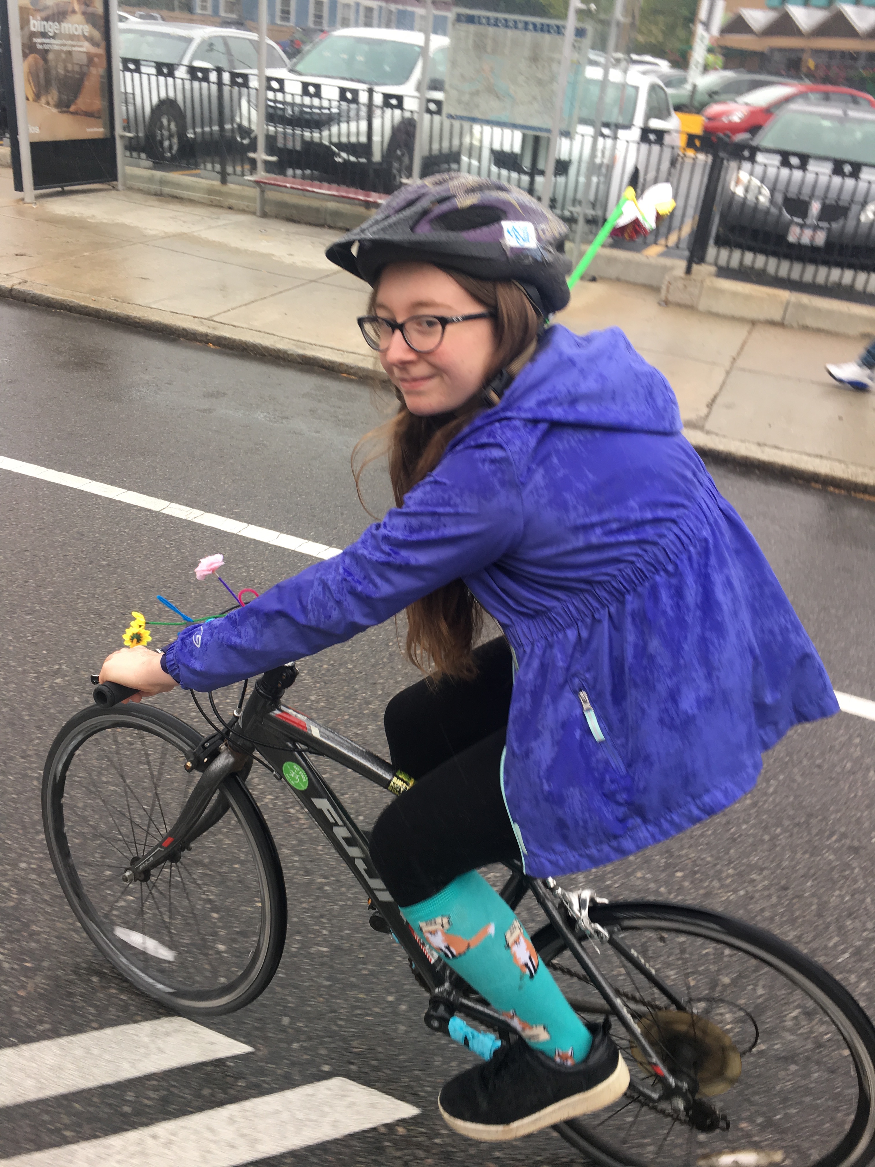 JP Spring Roll -- it started pouring but we all kept biking :)