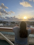 Emma enjoying the sunset in Bermuda!