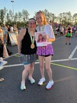 Post-race pose with teammate Kasey and picture of Emma!