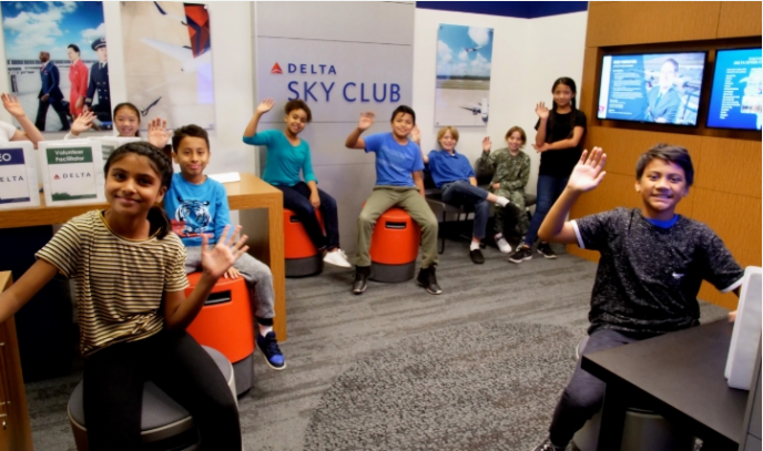 Delta Sky Club--One of many sponsor-related experiences at JA City Capstone Facility