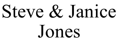 Steve & Janice Jones
