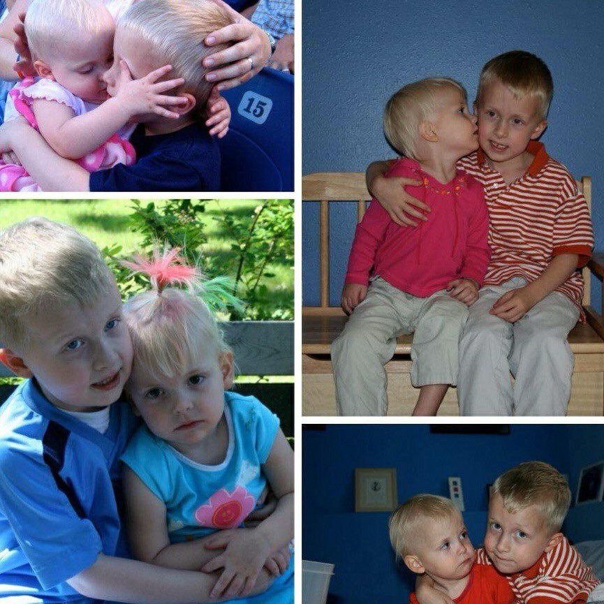 Some of the many moments with big brother Noah