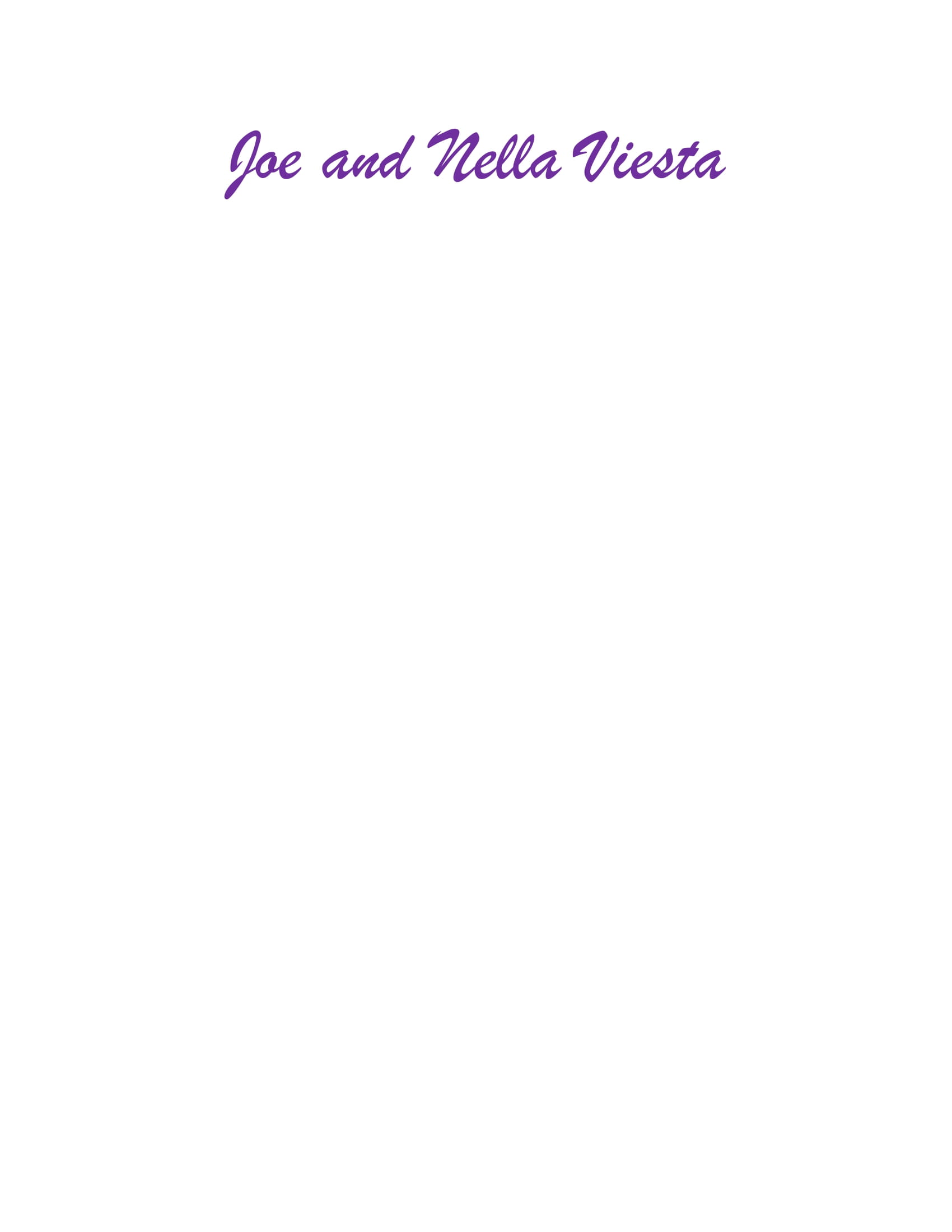 Joe and Nella Viesta