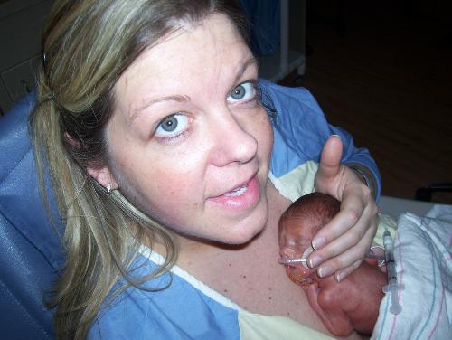 Mommy looked forward to Kangaroo time each night he was able to do it! 