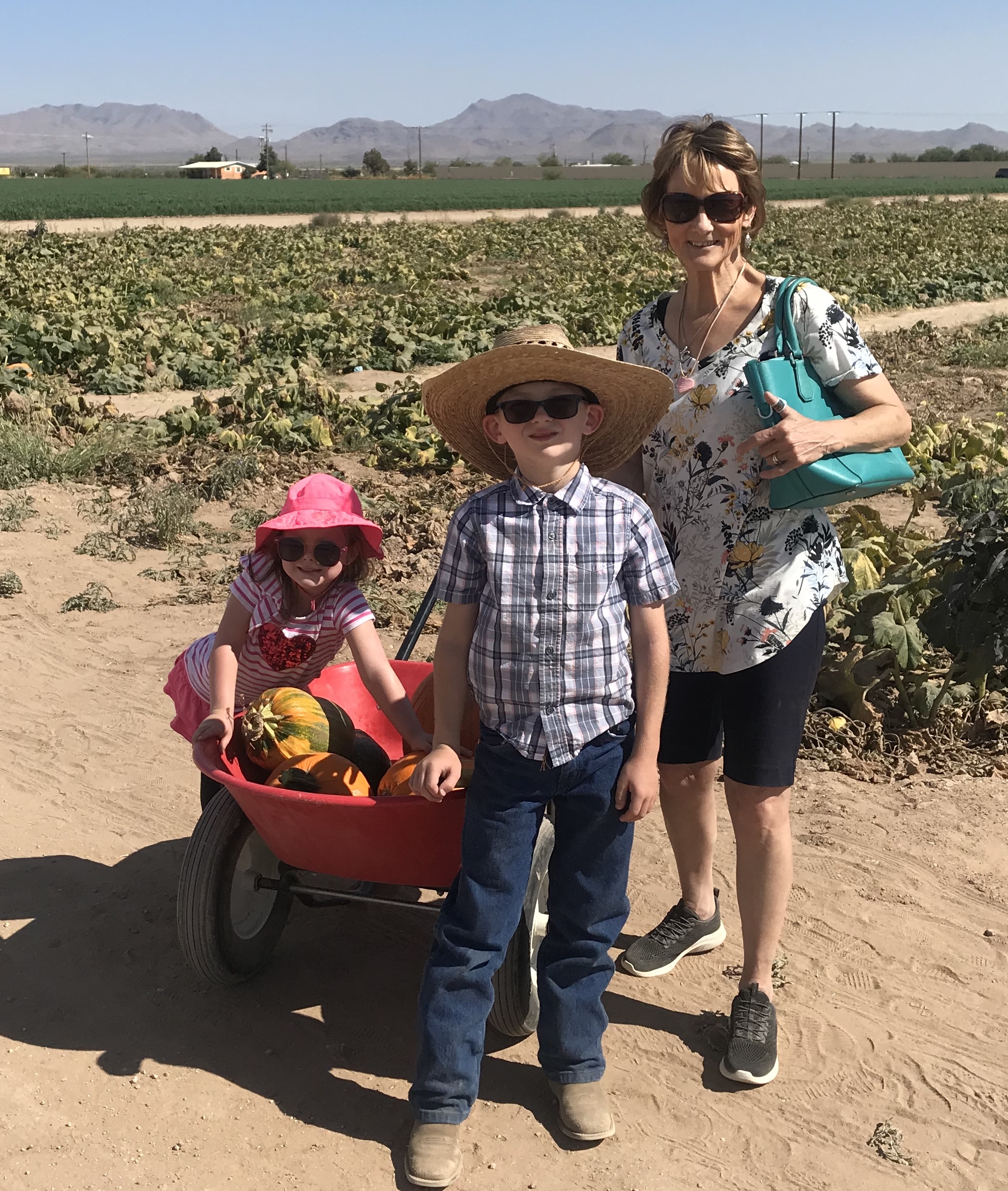 Karen Warfield and her grandchildren
