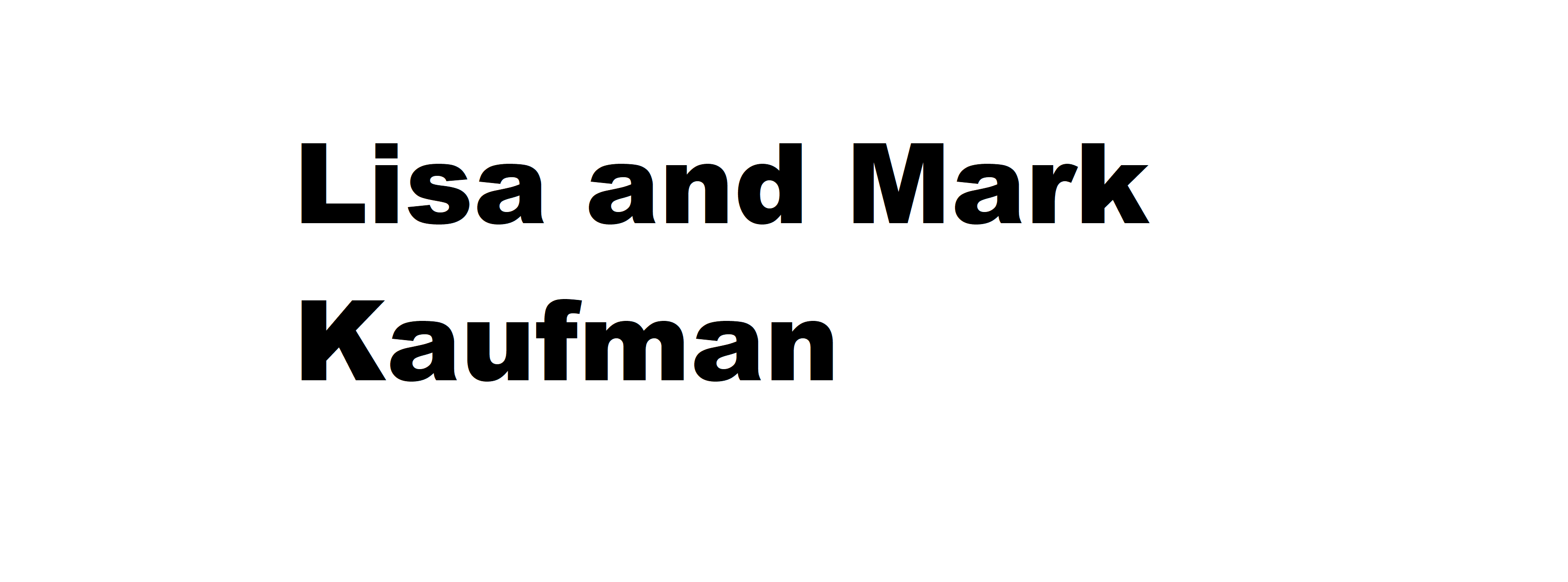 Lisa and Mark Kaufman