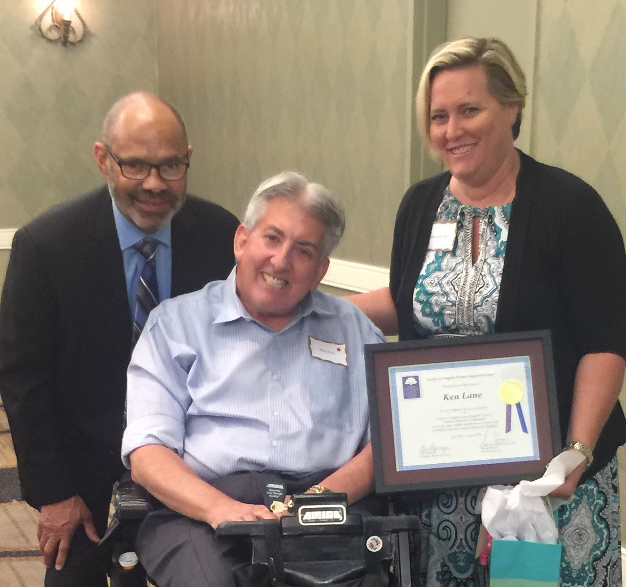 Ken and TASC receiving North LA VAC award