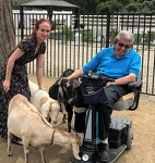 Clinical Director Alona with Ken and some new friends at the Sanctuary