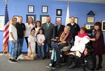 Ken with Assemblyman Nazarian with TASC recipient of a community award of a new recliner and adjustable bed