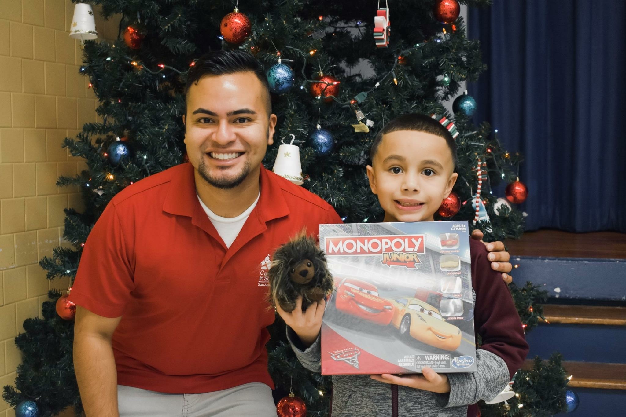 CIS student attending CIS Christmas party