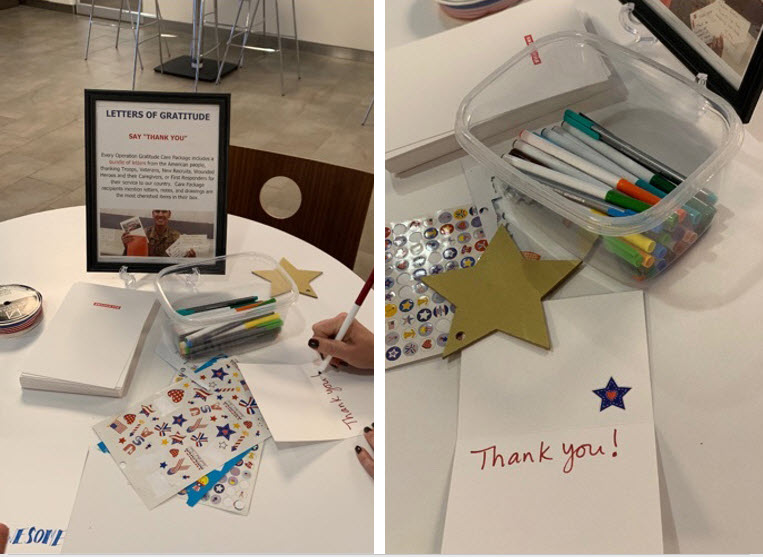 Letters of gratitude for our military members!