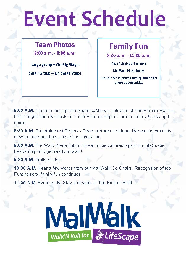 MallWalk Schedule