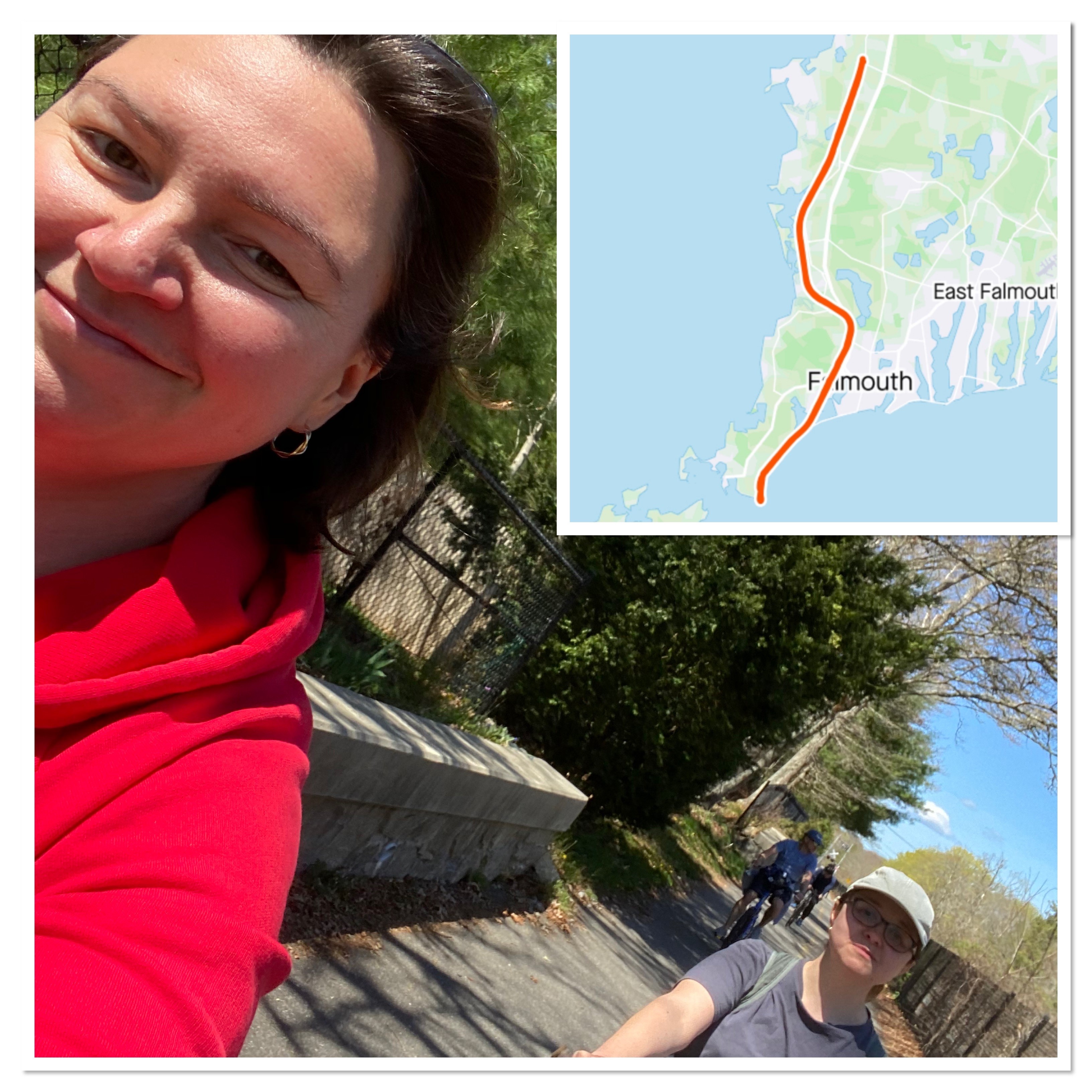 Anna biked 20 miles on Saturday!! and in BOSTON!!