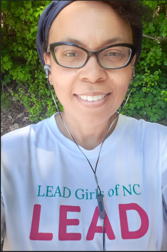 Way to represent LEAD Girls during your walk on Saturday Shelia!!!