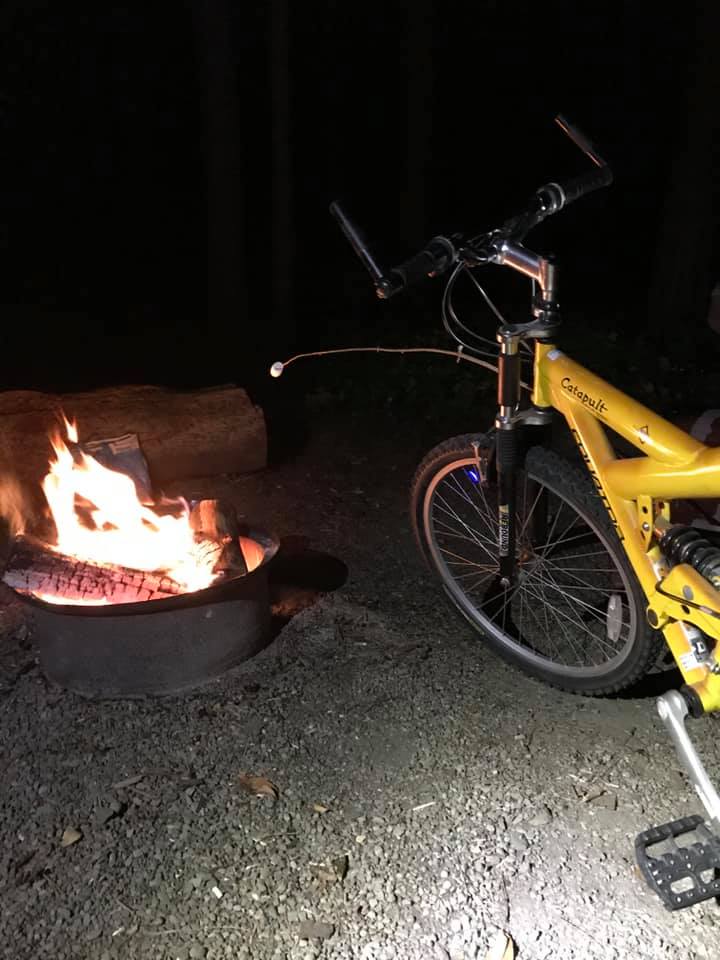 S’mores anyone? Missy’s bike living her best life.