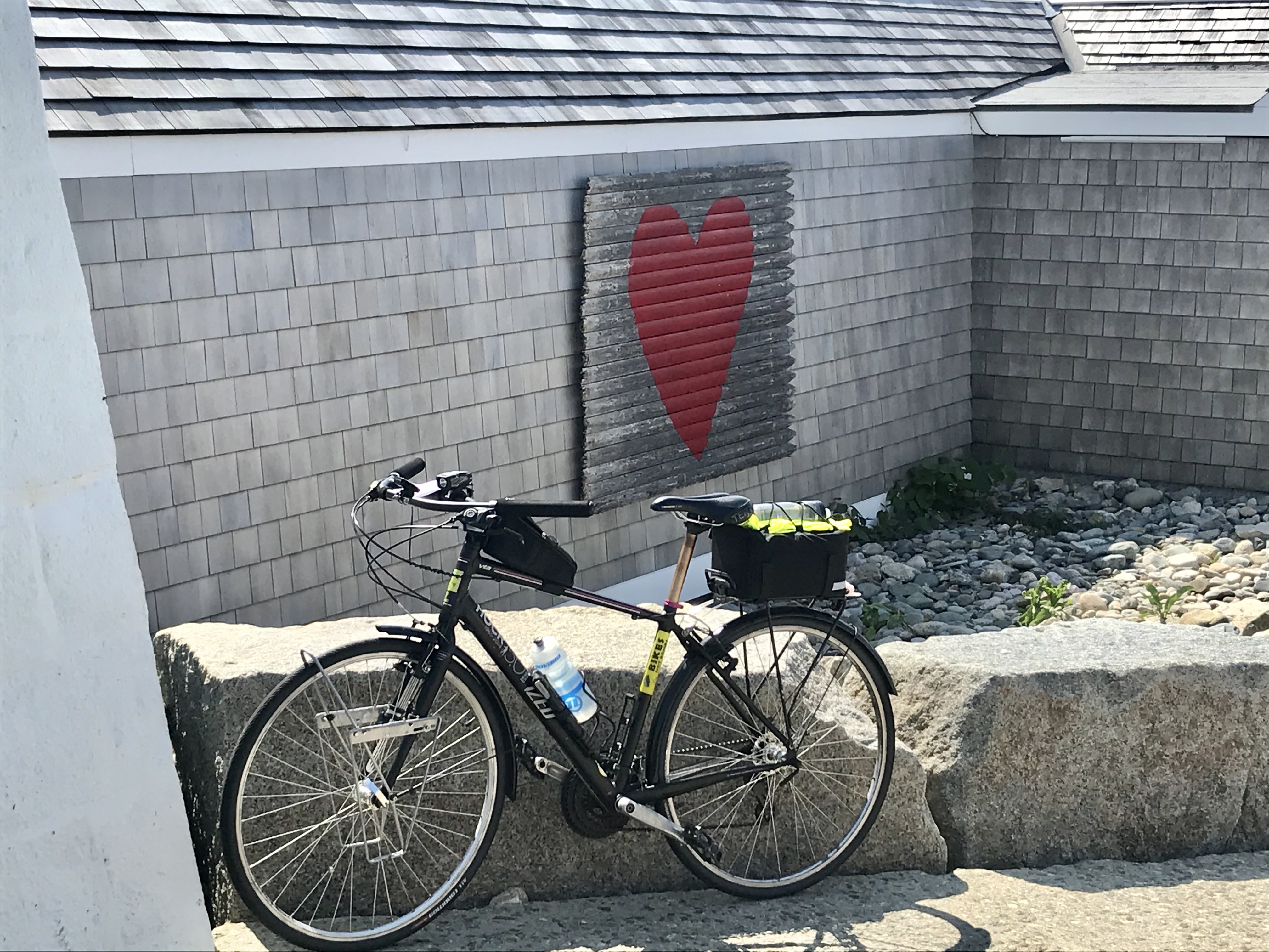 Orlando the bicycle, sporting her Bikes Not Bombs stickers