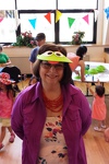 Sporting a frog hat!