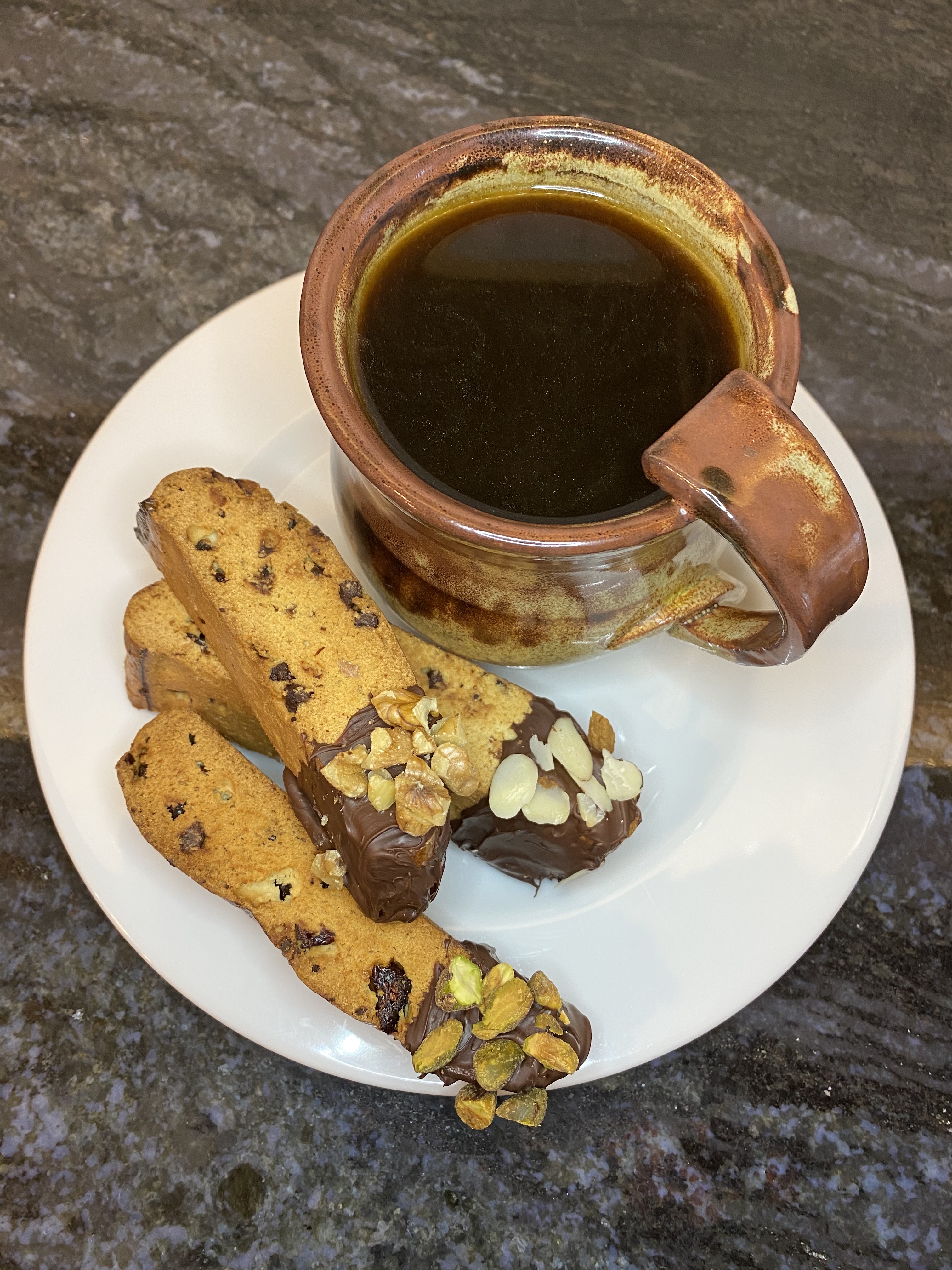 Biscotti plus coffee - a winning combination!
