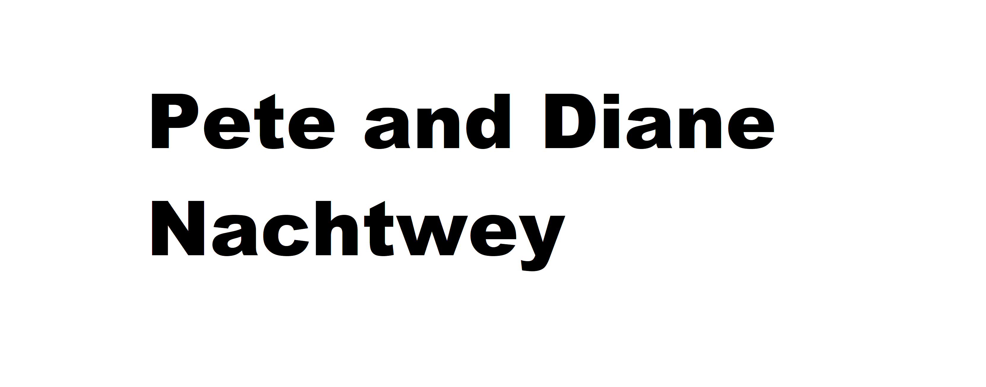 Pete and Diane Nachtwey