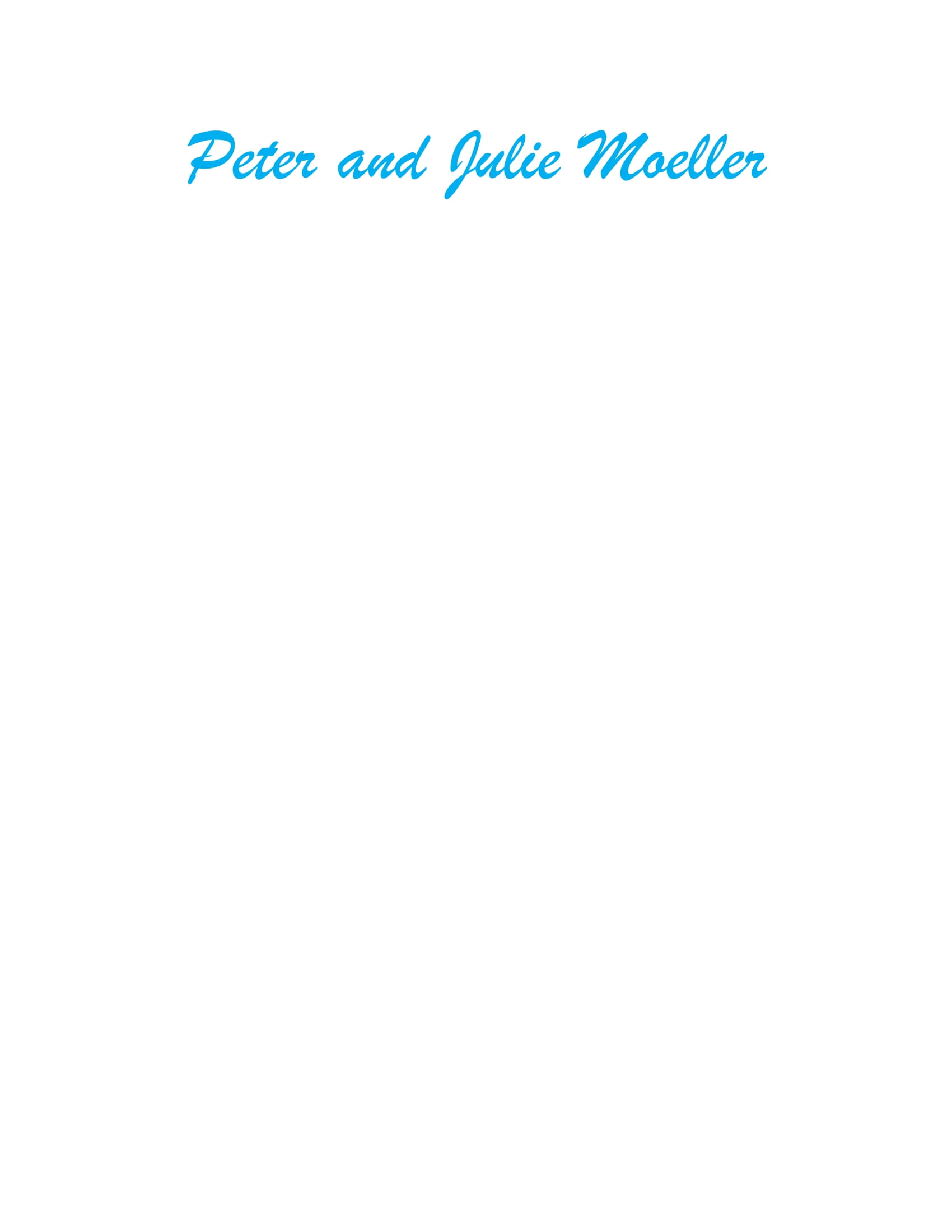 Peter and Julie Moeller
