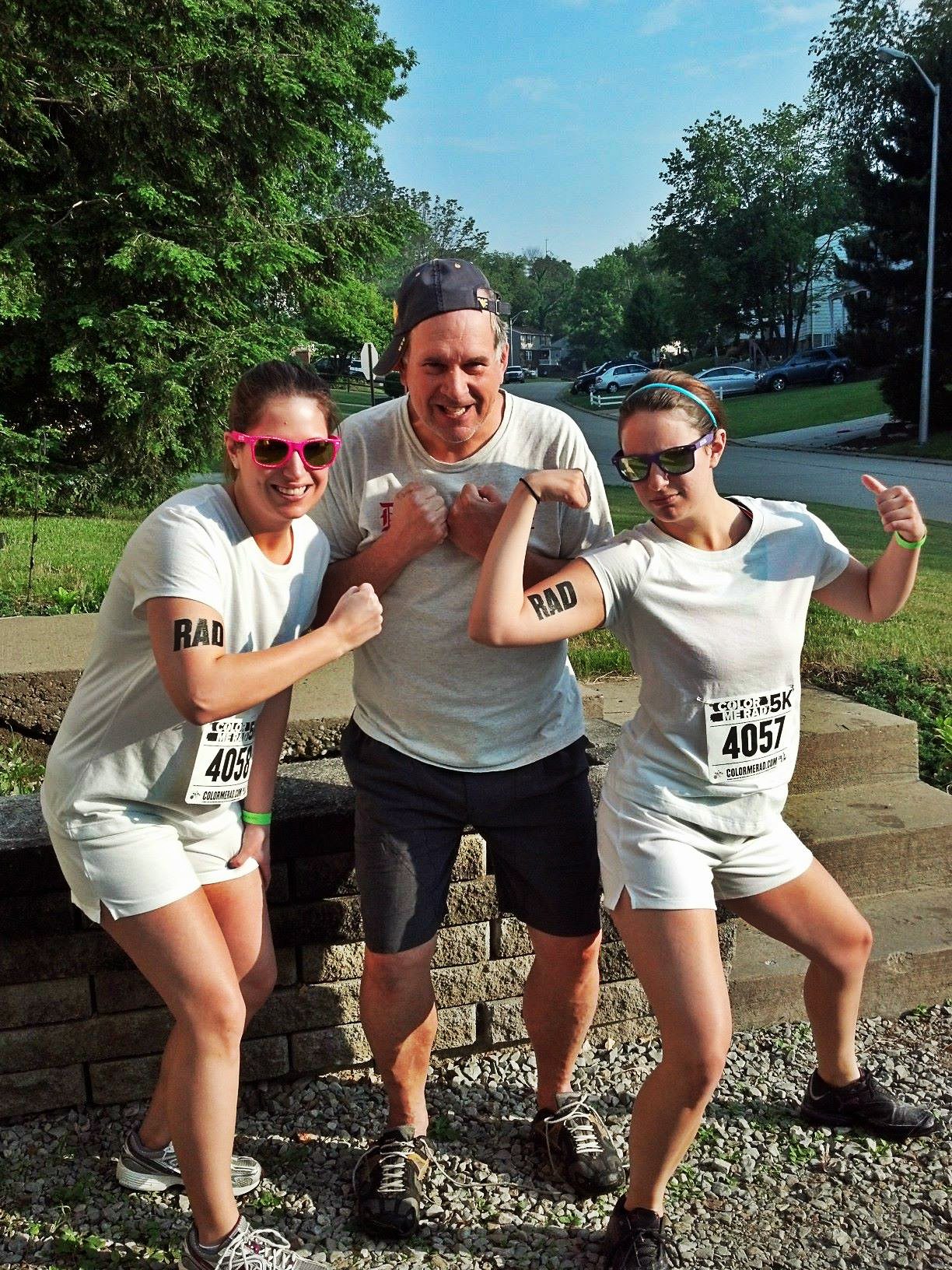Michelle, Pat, & Shannon before the Color Me Rad Run - June 2013