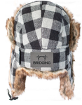 Plaid Flannel Trapper Hat - back view