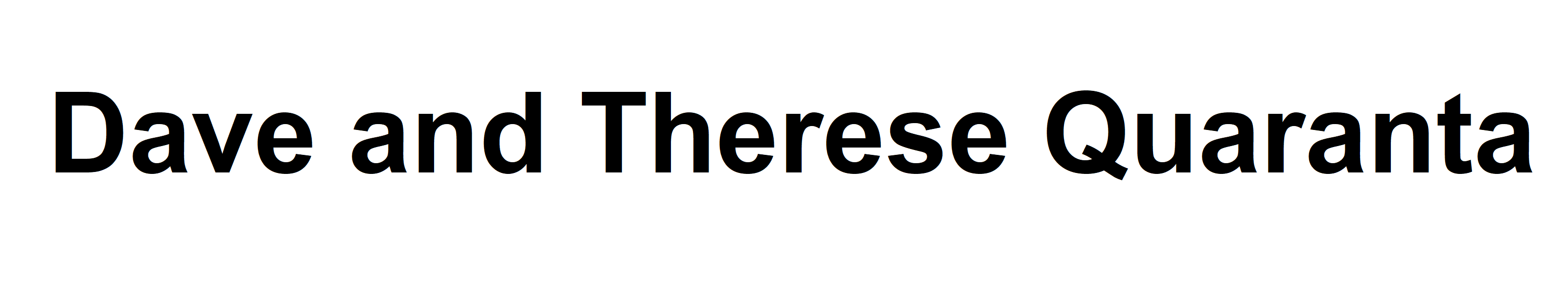 Dave and Therese Quaranta