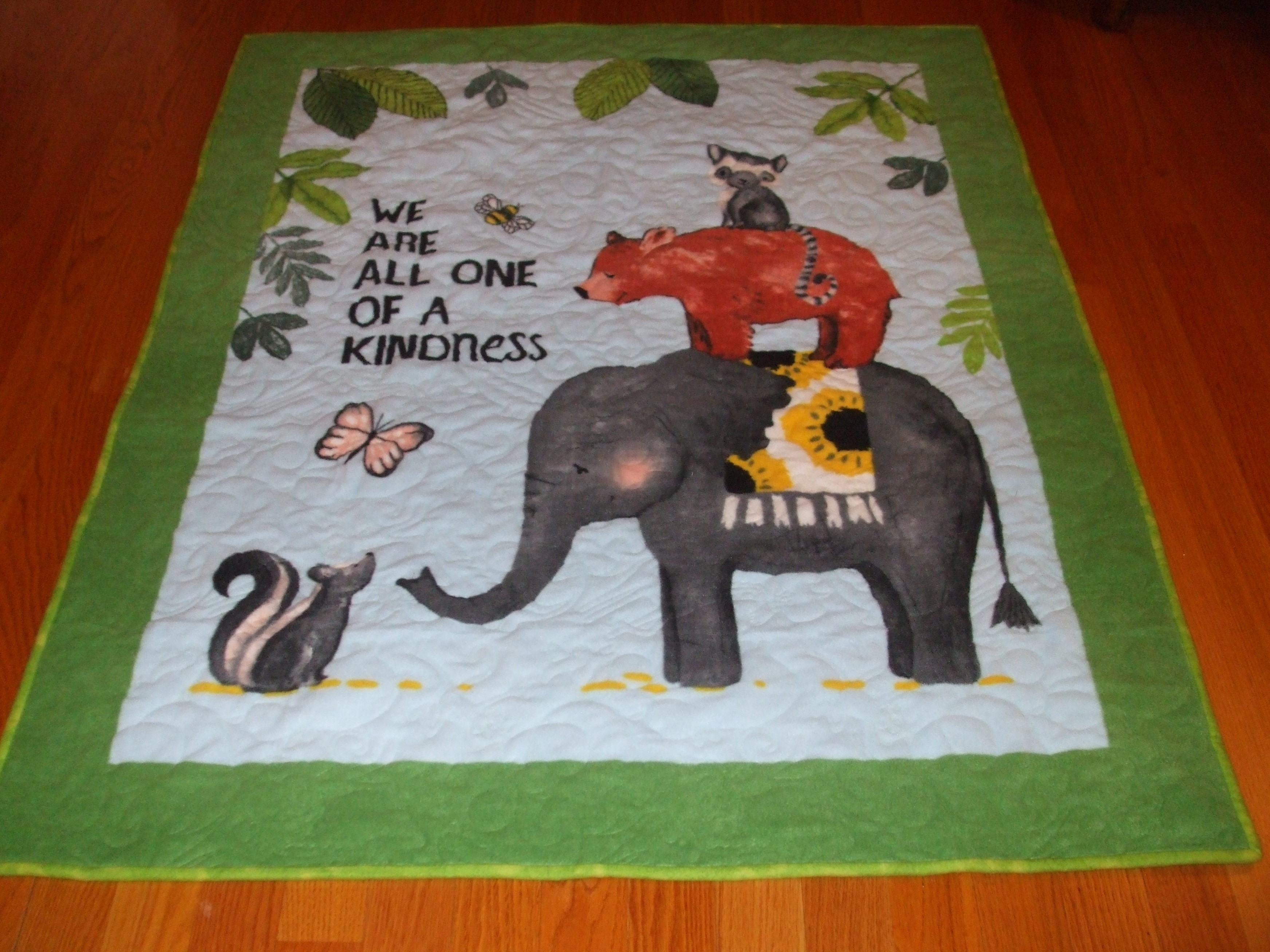 One of a Kindness hand made infant quilt