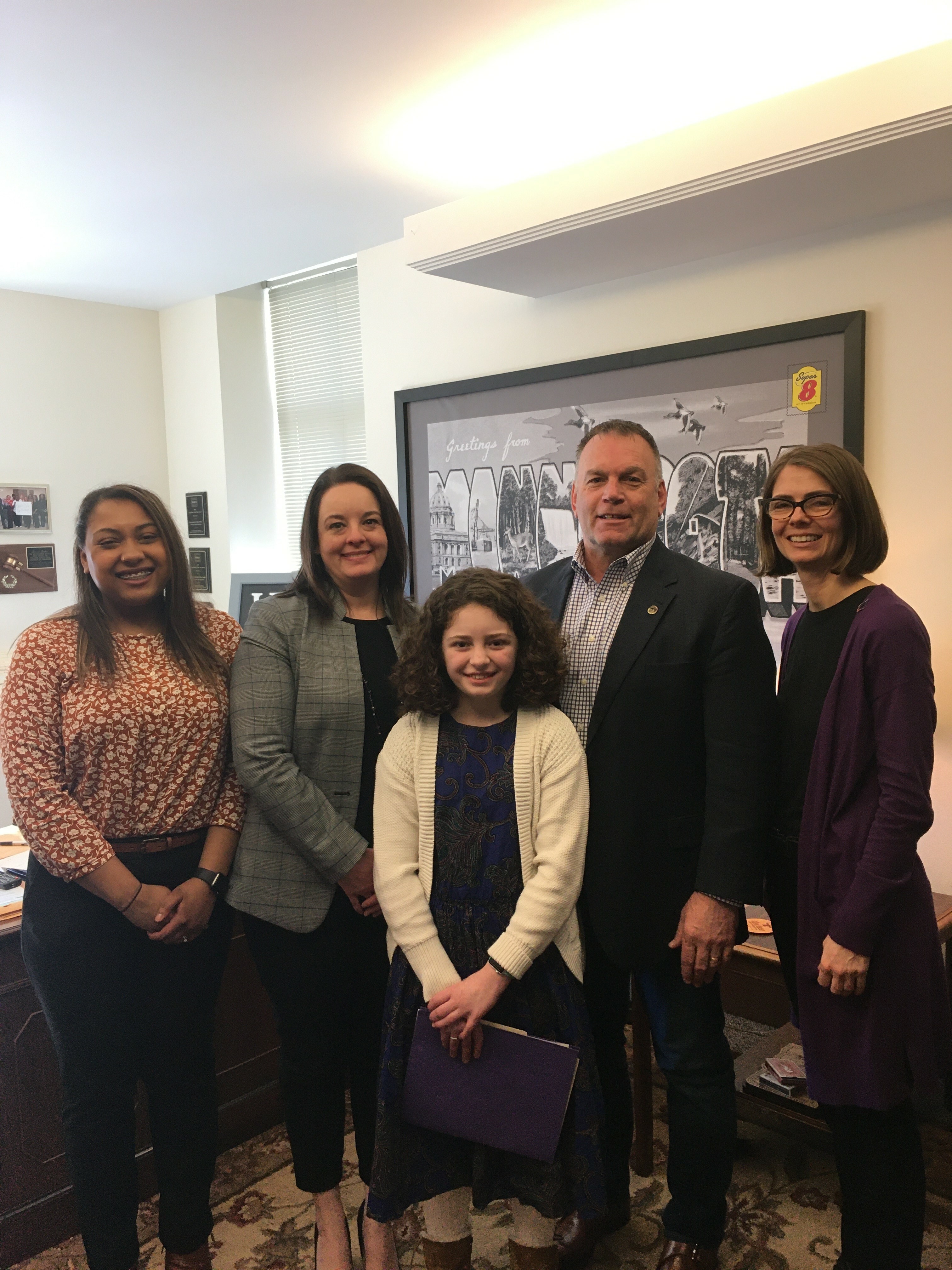 Rachel before she testified to the MN House Committee on Education Policy