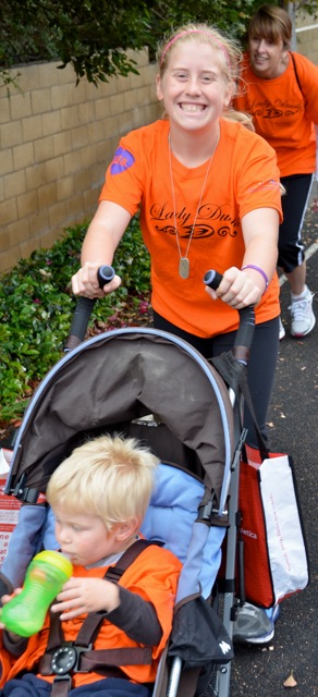 Ashley Marchant pushing Bradley