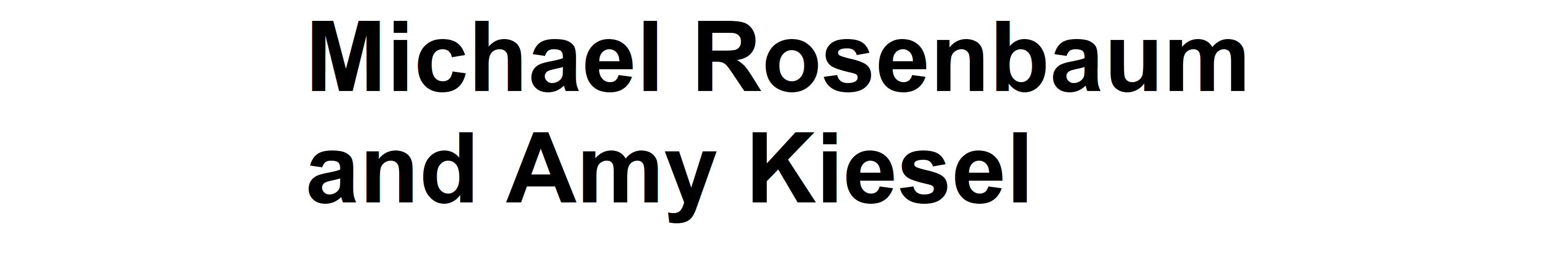 Michael Rosenbaum and Amy Kiesel