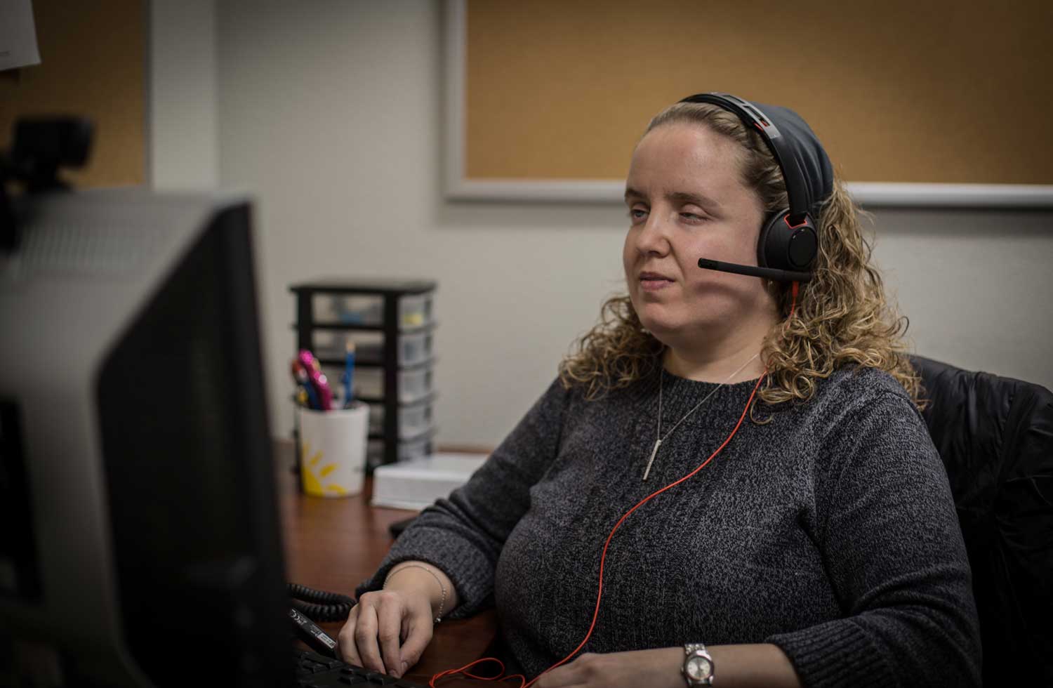 Employee on Computer