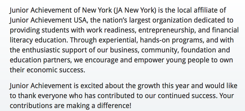 Junior Achievement of New York