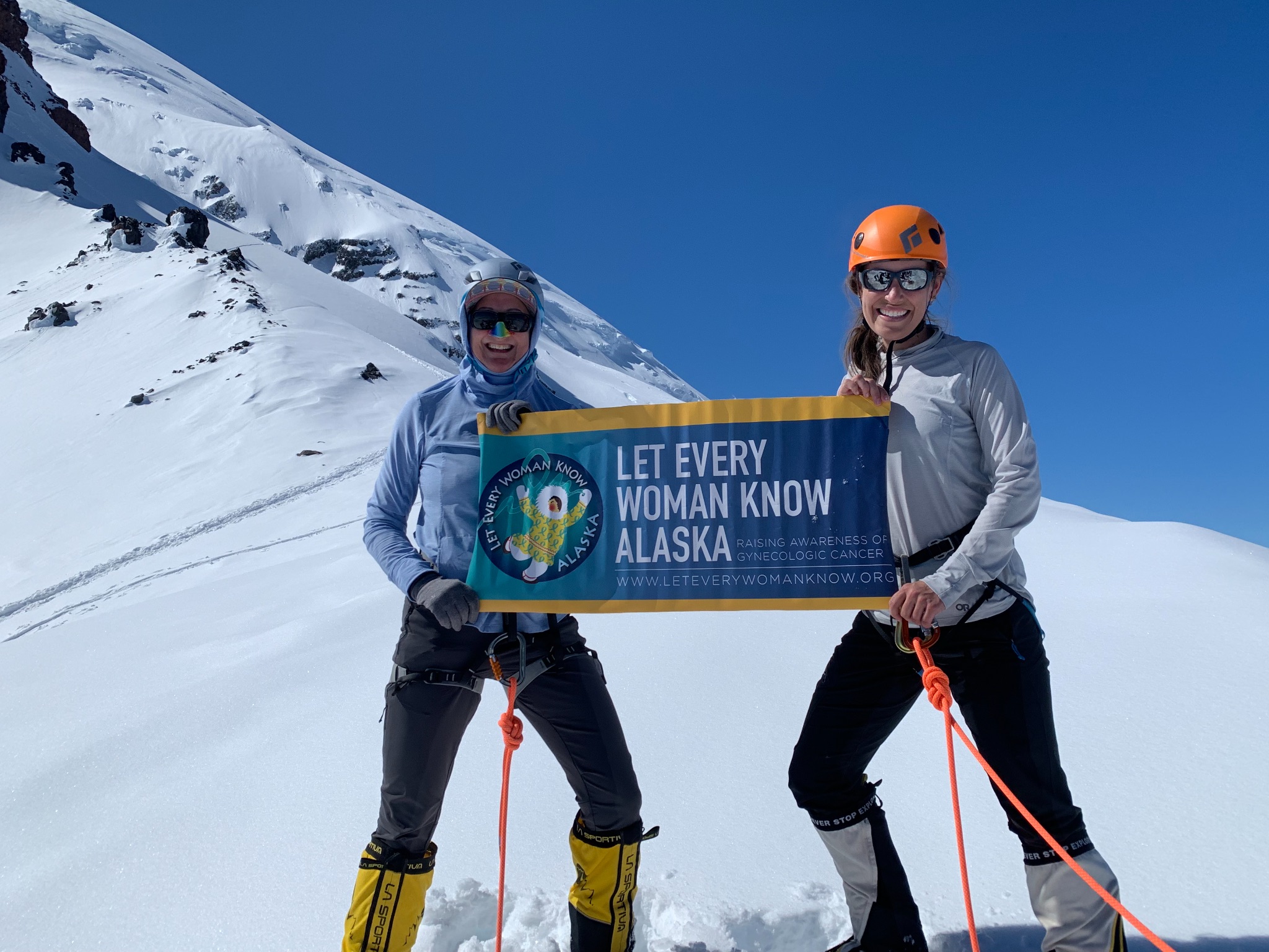 Jess and Mary Beth on Mt. Rainier