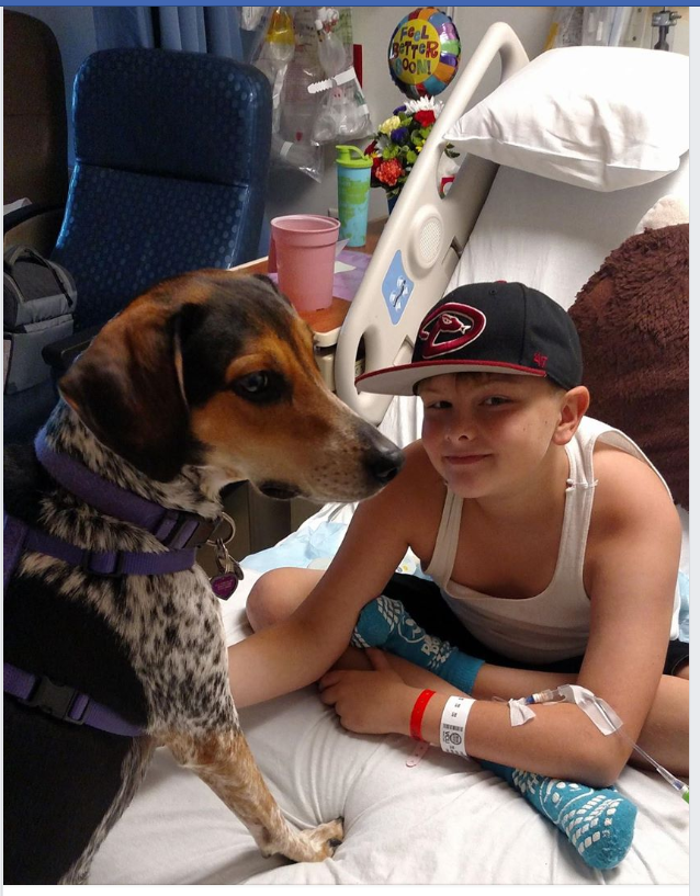 Shandy visiting Andrew after initial diagnosis.